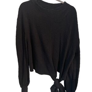 Free People Black Crew Neck Sweater